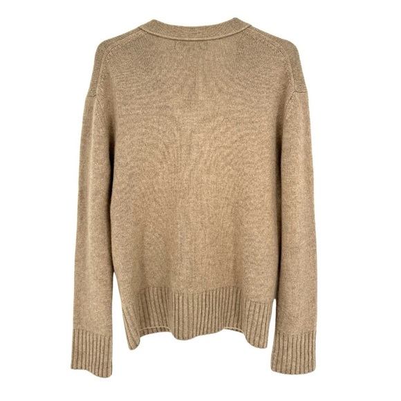 The Doffer Boys Cashmere Favourite Old Cardigan Tan Medium V-neck Button Front - Picture 3 of 8